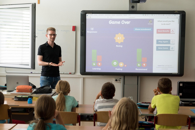 elementary school classroom students teacher
